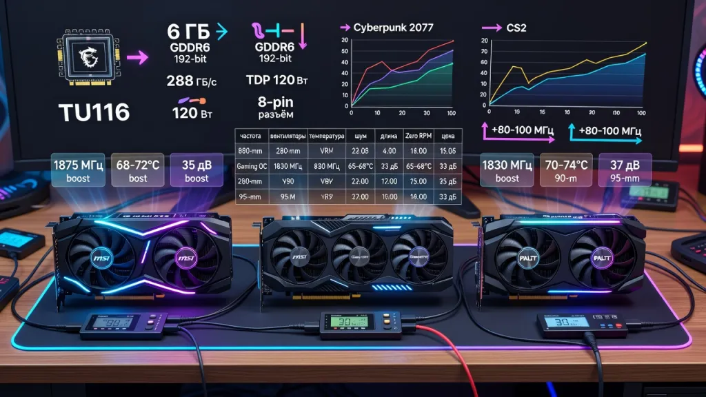 GTX 1660 Ti от MSI, Gigabyte и Palit: какая версия лучше